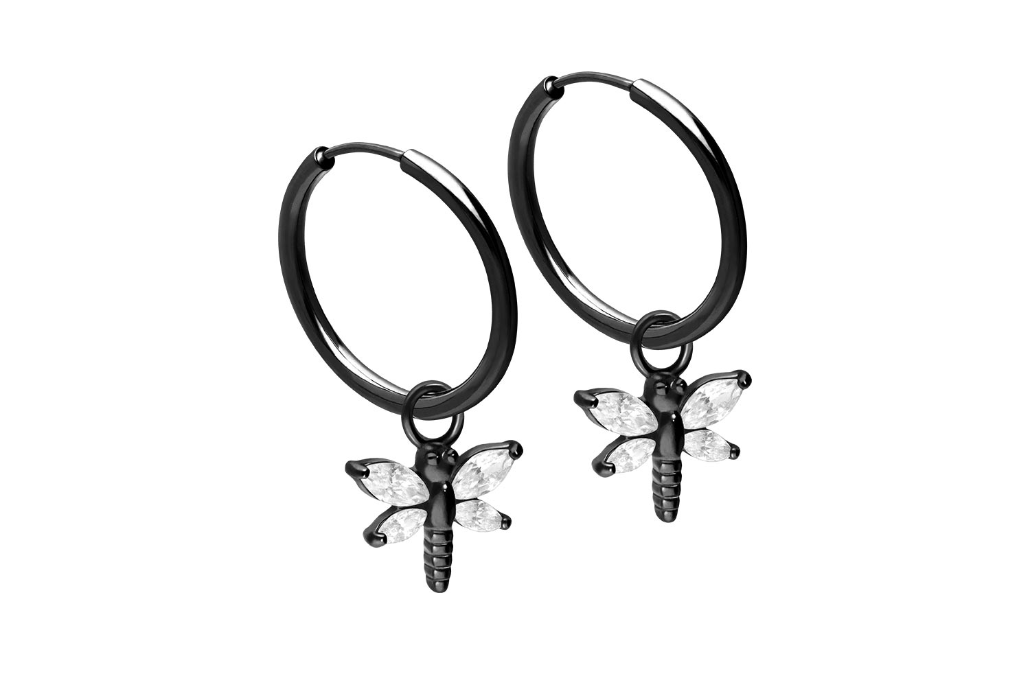 Chirurgenstahl Ohrclicker Creolen LIBELLE von Piercingline